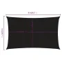 Rectangular sail awning HDPE black 160 g/m² 6x8 m by vidaXL, Umbrellas - Ref: Foro24-311745, Price: 87,11 €, Discount: %