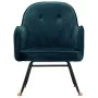 Silla mecedora de terciopelo azul de vidaXL, Mecedoras - Ref: Foro24-289518, Precio: 115,45 €, Descuento: %