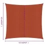 Terracotta HDPE square sail awning 160 g/m² 4.5x4.5 m by vidaXL, Umbrellas - Ref: Foro24-311332, Price: 44,41 €, Discount: %