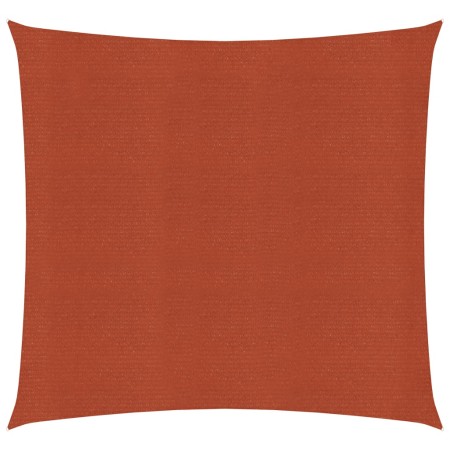 Toldo de vela cuadrado HDPE terracota 160 g/m² 3,6x3,6 m de vidaXL, Sombrillas - Ref: Foro24-311330, Precio: 34,58 €