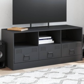 Anthrazitgrauer TV-Schrank aus Stahl, 99 x 39 x 44 cm von vidaXL, TV-Möbel - Ref: Foro24-841735, Preis: 98,52 €, Rabatt: %