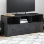 Anthrazitgrauer TV-Schrank aus Stahl, 99 x 39 x 44 cm von vidaXL, TV-Möbel - Ref: Foro24-841735, Preis: 97,56 €, Rabatt: %