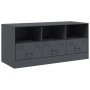 Anthrazitgrauer TV-Schrank aus Stahl, 99 x 39 x 44 cm von vidaXL, TV-Möbel - Ref: Foro24-841735, Preis: 98,52 €, Rabatt: %