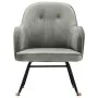 Grauer Samt-Schaukelstuhl von vidaXL, Schaukelstühle - Ref: Foro24-289519, Preis: 129,48 €, Rabatt: %