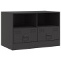 TV-Möbel 2 Einheiten aus schwarzem Stahl 67x39x44 cm von vidaXL, TV-Möbel - Ref: Foro24-841740, Preis: 123,49 €, Rabatt: %