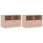 TV-Möbel 2 Einheiten rosa Stahl 67x39x44 cm von vidaXL, TV-Möbel - Ref: Foro24-841742, Preis: 129,86 €, Rabatt: %