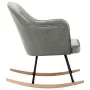 Grauer Samt-Schaukelstuhl von vidaXL, Schaukelstühle - Ref: Foro24-289519, Preis: 129,48 €, Rabatt: %