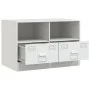 TV-Schrank aus weißem Stahl, 67 x 39 x 44 cm von vidaXL, TV-Möbel - Ref: Foro24-841749, Preis: 72,36 €, Rabatt: %