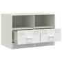 TV-Schrank aus weißem Stahl, 67 x 39 x 44 cm von vidaXL, TV-Möbel - Ref: Foro24-841749, Preis: 73,07 €, Rabatt: %