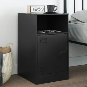 Nachttisch aus schwarzem Stahl, 34,5 x 39 x 62 cm von vidaXL, Nachttische - Ref: Foro24-841763, Preis: 57,40 €, Rabatt: %