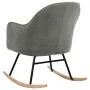 Grauer Samt-Schaukelstuhl von vidaXL, Schaukelstühle - Ref: Foro24-289519, Preis: 129,48 €, Rabatt: %