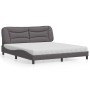 Bed with gray synthetic leather mattress 180x200 cm by vidaXL, Beds and slatted bases - Ref: Foro24-3208741, Price: 456,71 €,...