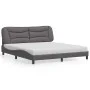 Bed with gray synthetic leather mattress 180x200 cm by vidaXL, Beds and slatted bases - Ref: Foro24-3208741, Price: 450,93 €,...
