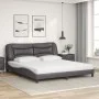 Bed with gray synthetic leather mattress 180x200 cm by vidaXL, Beds and slatted bases - Ref: Foro24-3208741, Price: 450,93 €,...