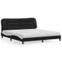 Bett mit schwarz-weißer Kunstledermatratze 180x200 cm von vidaXL, Betten und Lattenroste - Ref: Foro24-3208743, Preis: 458,36...