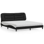 Bett mit schwarz-weißer Kunstledermatratze 180x200 cm von vidaXL, Betten und Lattenroste - Ref: Foro24-3208743, Preis: 464,34...