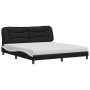 Bett mit schwarz-weißer Kunstledermatratze 180x200 cm von vidaXL, Betten und Lattenroste - Ref: Foro24-3208743, Preis: 464,34...