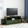 Olivgrüner TV-Schrank aus Stahl, 99 x 39 x 44 cm von vidaXL, TV-Möbel - Ref: Foro24-841737, Preis: 109,26 €, Rabatt: %