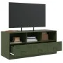 Olivgrüner TV-Schrank aus Stahl, 99 x 39 x 44 cm von vidaXL, TV-Möbel - Ref: Foro24-841737, Preis: 109,26 €, Rabatt: %