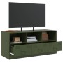 Olivgrüner TV-Schrank aus Stahl, 99 x 39 x 44 cm von vidaXL, TV-Möbel - Ref: Foro24-841737, Preis: 110,15 €, Rabatt: %