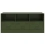 Olivgrüner TV-Schrank aus Stahl, 99 x 39 x 44 cm von vidaXL, TV-Möbel - Ref: Foro24-841737, Preis: 109,26 €, Rabatt: %