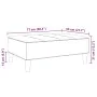 Fußhocker aus dunkelgrauem Stoff, 77 x 55 x 31 cm von vidaXL, Osmanen - Ref: Foro24-4007390, Preis: 71,28 €, Rabatt: %