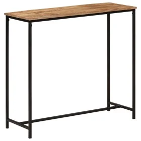 Solid mango wood and iron console table 80x30x74 cm by vidaXL, Side tables - Ref: Foro24-371967, Price: 77,77 €, Discount: %