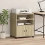 Printer stand with Sonoma oak wheels 60x48x74 cm by vidaXL, Printer supports - Ref: Foro24-840634, Price: 98,55 €, Discount: %