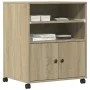 Printer stand with Sonoma oak wheels 60x48x74 cm by vidaXL, Printer supports - Ref: Foro24-840634, Price: 98,55 €, Discount: %