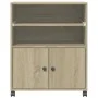 Printer stand with Sonoma oak wheels 60x48x74 cm by vidaXL, Printer supports - Ref: Foro24-840634, Price: 98,55 €, Discount: %
