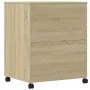 Printer stand with Sonoma oak wheels 60x48x74 cm by vidaXL, Printer supports - Ref: Foro24-840634, Price: 98,55 €, Discount: %