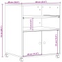 Druckerständer mit Sonoma-Eichenrädern 60x48x74 cm von vidaXL, Drucker unterstützt - Ref: Foro24-840634, Preis: 100,14 €, Rab...