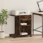 Printer stand with wheels smoked oak 60x40x68.5 cm by vidaXL, Printer supports - Ref: Foro24-840643, Price: 59,75 €, Discount: %