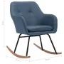 Blue fabric rocking chair by vidaXL, Rocking chairs - Ref: Foro24-289531, Price: 108,26 €, Discount: %