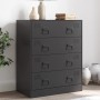 Black steel sideboard 67x39x83 cm by vidaXL, Sideboards - Ref: Foro24-841679, Price: 178,09 €, Discount: %