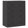 Black steel sideboard 67x39x83 cm by vidaXL, Sideboards - Ref: Foro24-841679, Price: 178,09 €, Discount: %