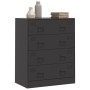 Black steel sideboard 67x39x83 cm by vidaXL, Sideboards - Ref: Foro24-841679, Price: 178,09 €, Discount: %