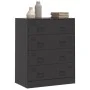 Sideboard aus schwarzem Stahl, 67 x 39 x 83 cm von vidaXL, Sideboards - Ref: Foro24-841679, Preis: 175,75 €, Rabatt: %