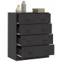 Sideboard aus schwarzem Stahl, 67 x 39 x 83 cm von vidaXL, Sideboards - Ref: Foro24-841679, Preis: 175,75 €, Rabatt: %