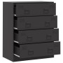 Black steel sideboard 67x39x83 cm by vidaXL, Sideboards - Ref: Foro24-841679, Price: 178,09 €, Discount: %