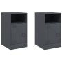 Mesitas de noche 2 unidades gris antracita 34,5x39x62 cm de vidaXL, Mesitas de noche - Ref: Foro24-841768, Precio: 96,40 €, D...