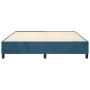 Estructura cama sin colchón terciopelo azul oscuro 200x200 cm
