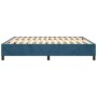 Estructura cama sin colchón terciopelo azul oscuro 200x200 cm