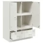Aparador de acero blanco 67x39x95 cm de vidaXL, Aparadores - Ref: Foro24-841810, Precio: 125,55 €, Descuento: %