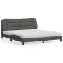 Bed with dark gray fabric mattress 180x200 cm by vidaXL, Beds and slatted bases - Ref: Foro24-3208549, Price: 467,39 €, Disco...
