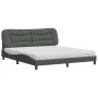 Bed with dark gray fabric mattress 180x200 cm by vidaXL, Beds and slatted bases - Ref: Foro24-3208549, Price: 467,39 €, Disco...