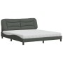 Bett mit dunkelgrauer Stoffmatratze 180x200 cm von vidaXL, Betten und Lattenroste - Ref: Foro24-3208549, Preis: 473,36 €, Rab...