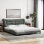 Bed with dark gray fabric mattress 180x200 cm by vidaXL, Beds and slatted bases - Ref: Foro24-3208549, Price: 467,39 €, Disco...