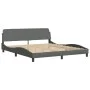 Bed with dark gray fabric mattress 180x200 cm by vidaXL, Beds and slatted bases - Ref: Foro24-3208549, Price: 467,39 €, Disco...