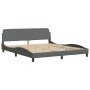 Bett mit dunkelgrauer Stoffmatratze 180x200 cm von vidaXL, Betten und Lattenroste - Ref: Foro24-3208549, Preis: 473,36 €, Rab...